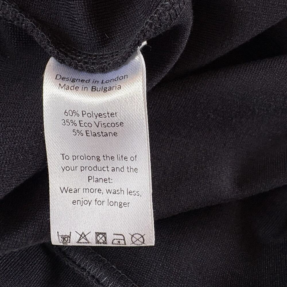 Saint + Sophia Putney Pull On Pants Size 12 Navy Blue Relaxed Straight Pockets - Picture 14 of 16